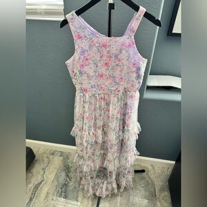 Rare Editions Pastel Floral Ruffle Dress